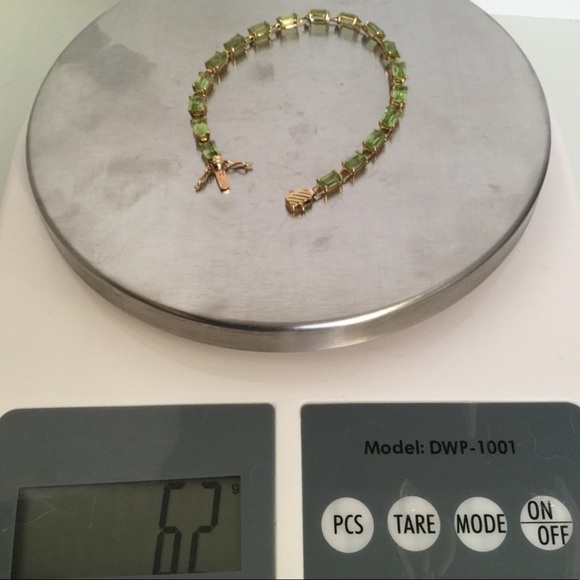 10k PERIDOT BRACELET - Picture 2 of 6